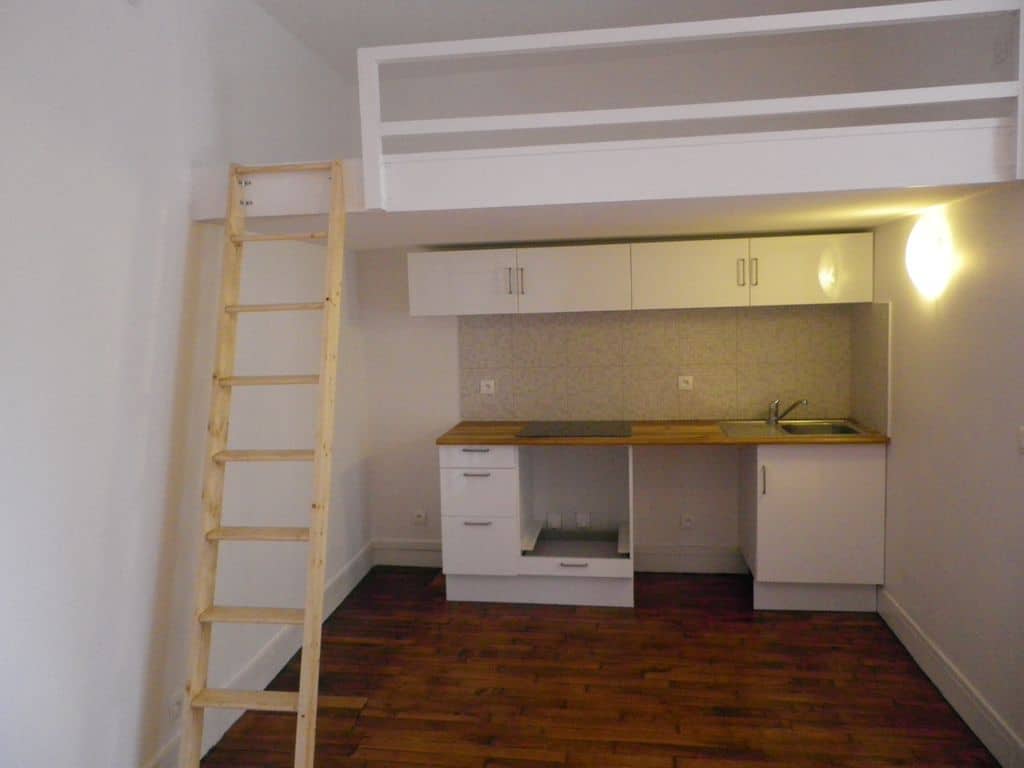 Salon après travaux, Rénovation appartement studio quartier Flachat à Asnières sur Seine de 20m2