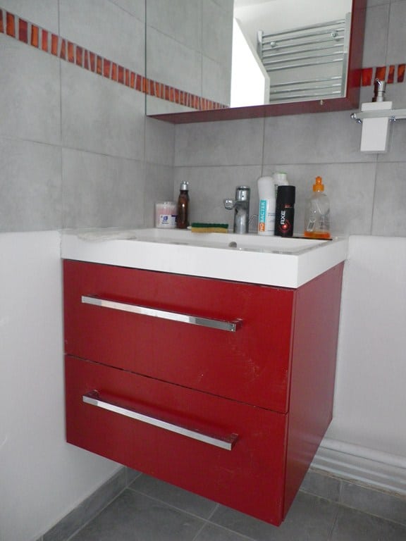 Salle de bain après travaux (vue 2), Rénovation appartement à Gare d’Asnières sur Seine de 25m²