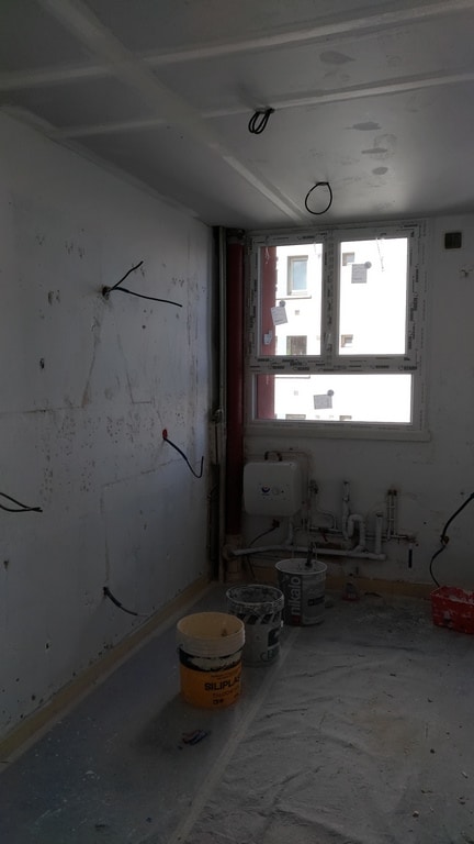 Cuisine avant travaux, Rénovation appartement quartier VANVES MALAKOFF 92170 de 66 m2