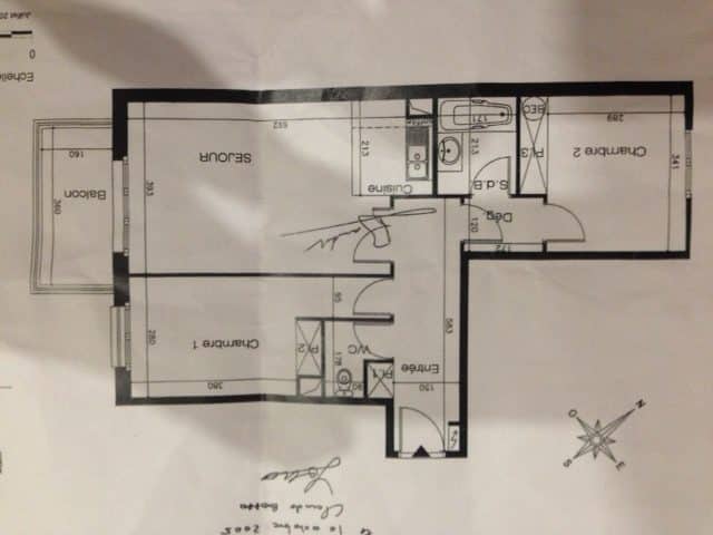 PLAN APPARTEMENT AVANT TRAVAUX PLACE LECLERC 92300 LEVALLOIS