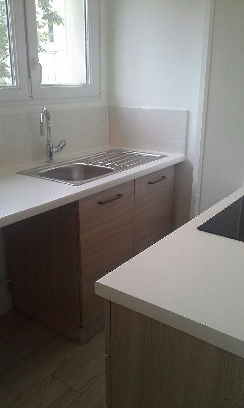 Cuisine après travaux, Rénovation appartement quartier Tolbiac PARIS 75013 de 38 m2