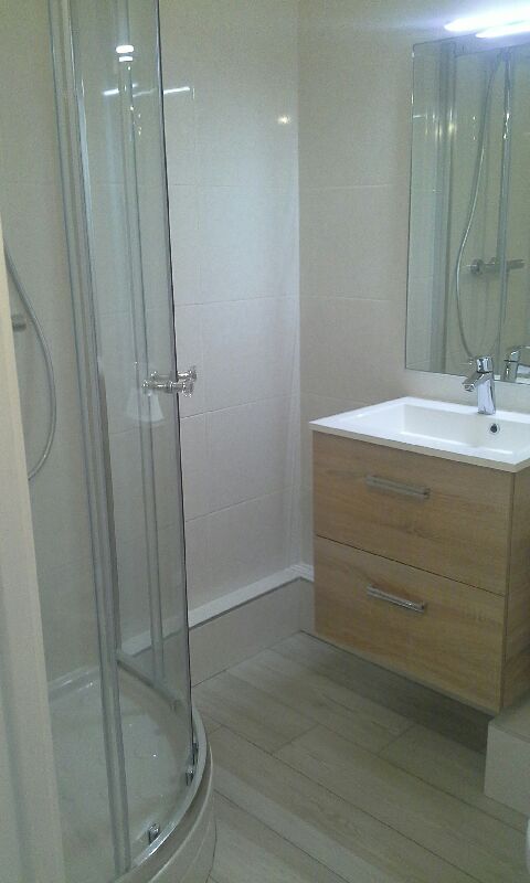 Salle de bain après travaux, Rénovation appartement quartier Tolbiac PARIS 75013 de 38 m2