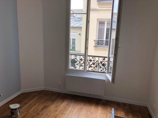 Chambre après travaux, Rénovation appartement à Alésia PARIS 75014 de 36 m2