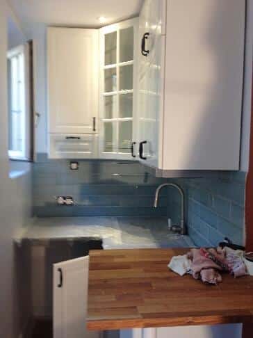 Cuisine après travaux, Rénovation studio à Bastille Paris 75011 de 20 m2
