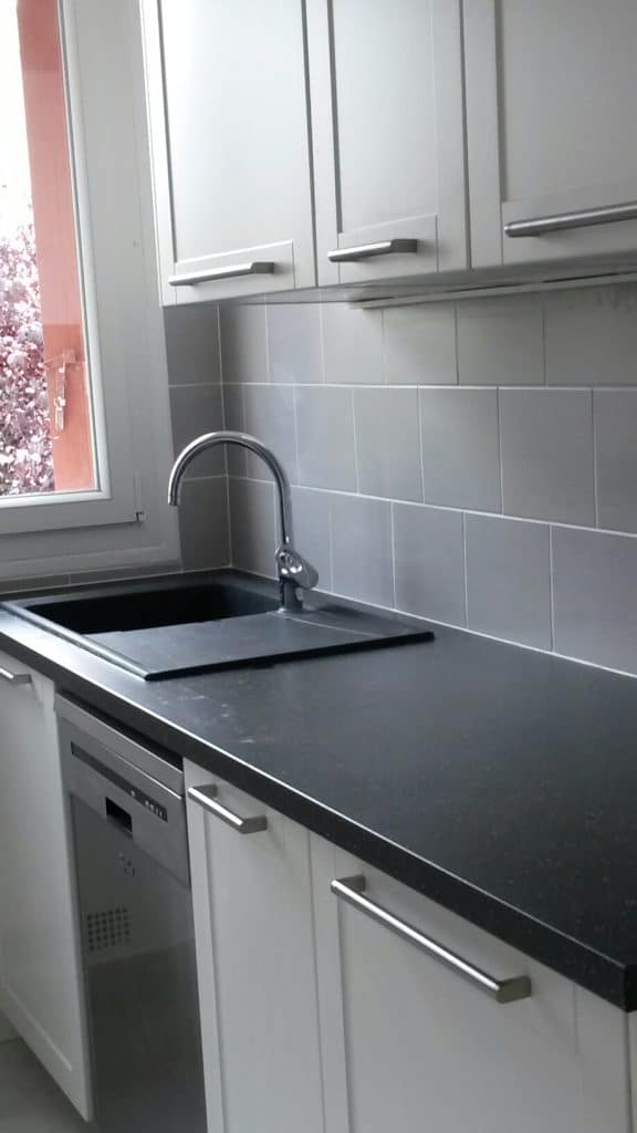 Cuisine après travaux, Rénovation appartement CACHAN 94230 de 59 m2