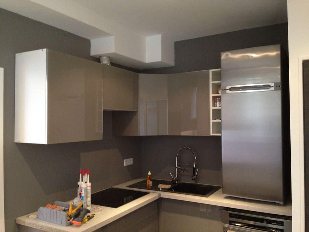 Cuisine après travaux, Rénovation appartement quartier Nation à PARIS 75020 de 50 m2