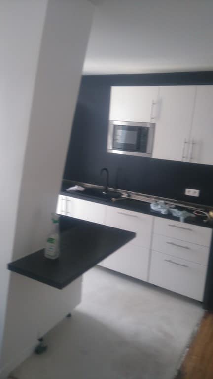 Cuisine après travaux, Rénovation appartement quartier gare de Courbevoie 92400 de 40 m2