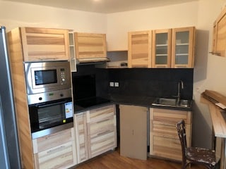 Cuisine après travaux, Rénovation appartement quartier Belleville PARIS 75010 de 43 m2