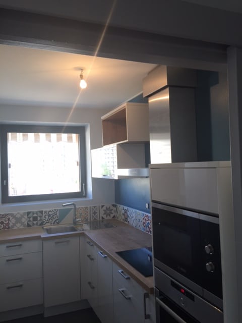 Cuisine après travaux, Rénovation appartement VANVES 92170 de 70 m2