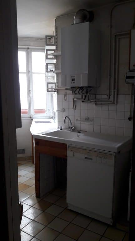 Cuisine avant travaux, Rénovation appartement à LEVALLOIS PERRET proche NEUILLY SUR SEINE de 70 m2