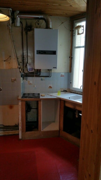 Cuisine avant travaux, Rénovation appartement Boulogne Jean Jaures 92100 de 52 m2
