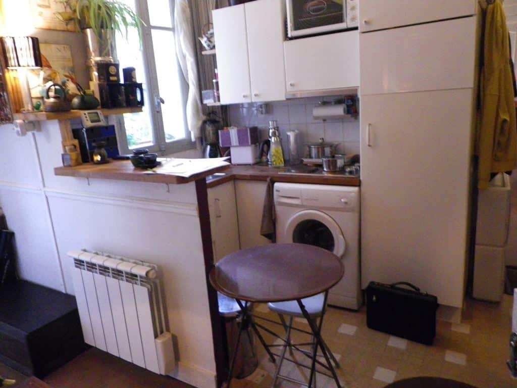 Cuisine avant travaux, Rénovation appartement quartier Nation à PARIS 75020 de 50 m2