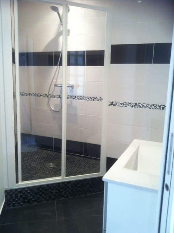 Douche après travaux, Rénovation appartement proche de Gare de Bécon-les-Bruyères à Courbevoie de 45 m2