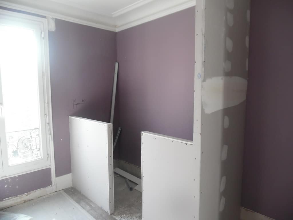 Salle de bain avant travaux, Rénovation appartement LEVALLOIS PERRET 92300 quartier Louise michel de 65 m2