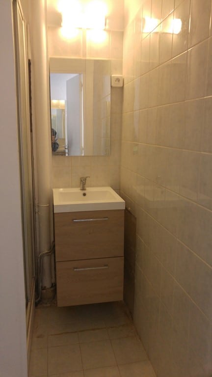 Salle de bain après travaux, Rénovation appartement VANVES 92170 de 53 m2