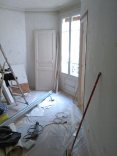 Salon avant travaux, Rénovation appartement à Alésia PARIS 75014 de 36 m2