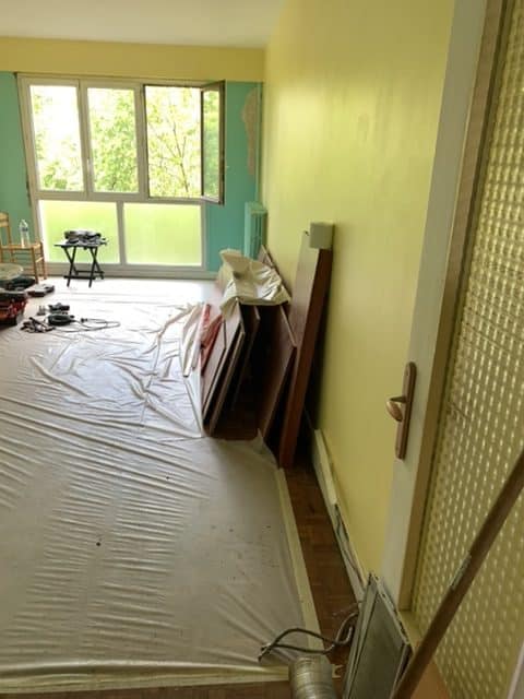 photo salon sejour 1 avant travaux de renovation place jules ferry 92120 Montrouge