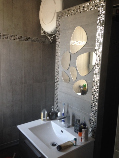 Salle de bain après travaux (vue 2), Rénovation appartement quartier Bastille PARIS 75011 de 36 m2