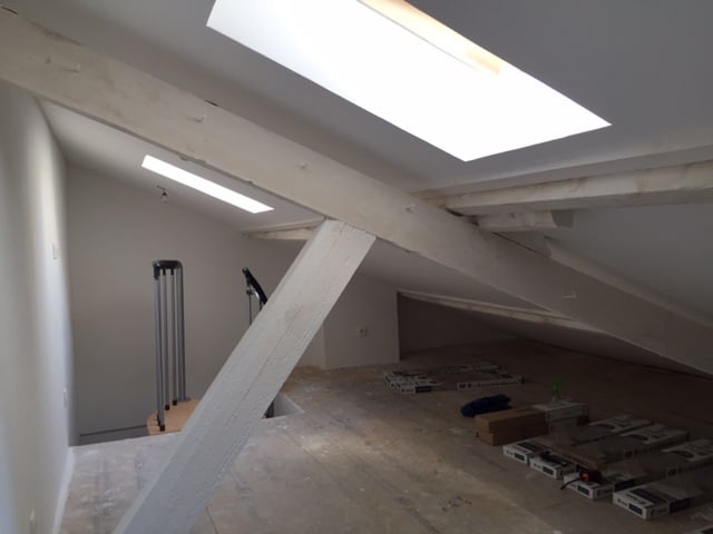 Combles après travaux, Aménagement de combles dans un studio à Paris quartier Butte-aux-Cailles 75013 de 28 m2