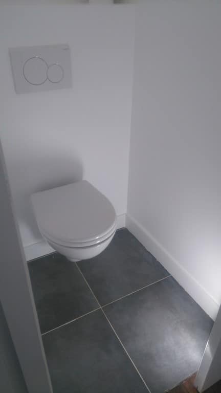 Salle de bain après travaux, Rénovation appartement quartier gare de Courbevoie 92400 de 40 m2